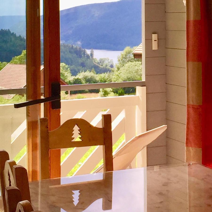 Chalet Le Flocon Bleu - Mauselaine Avec Vue Sur Le Lac De Gerardmer Exterior photo